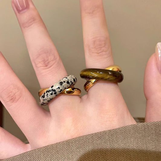 A2廠 日韓款復古石頭纏繞開口戒指 批發 折扣@洽客服 25.11.W4「HR2792」