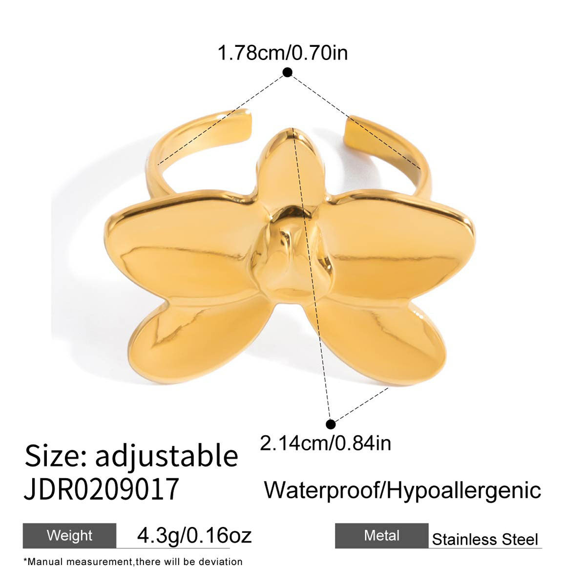 B廠 歐美款 ARIA 鈦鋼鍍18K金戒指 批發 折扣@洽客服 25.12.W1「JDR0209017」