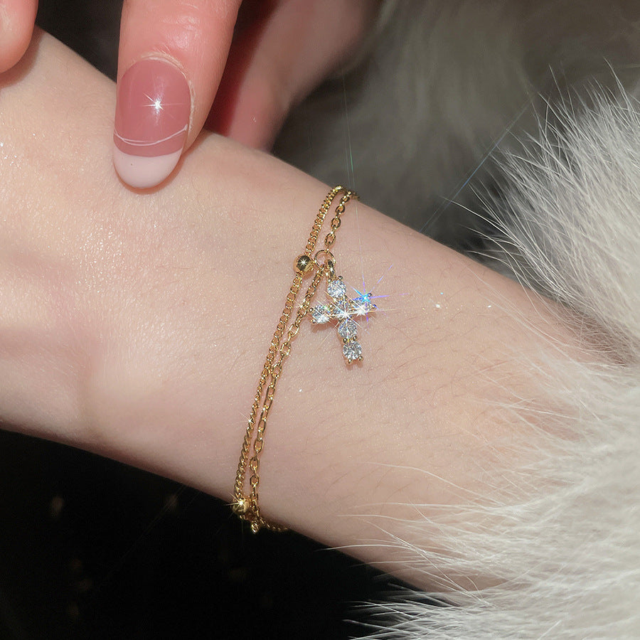 A2廠 韓國韓版鋯石十字架星星手鍊 批發 折扣@洽客服 26.01.W1「HB5030 HR2856」