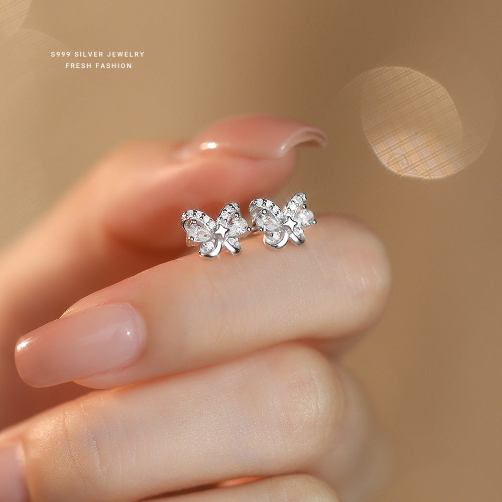 C廠 韓國韓版時尚精緻蝴蝶S999純銀耳環 批發 折扣@洽客服 24.11.W2「E5770-999」