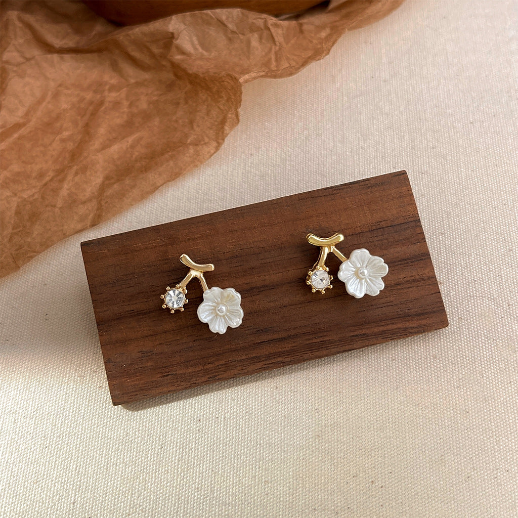 A廠 日韓款簡約花朵銀針耳環批發 折扣@洽客服 26.04.W3「A883」