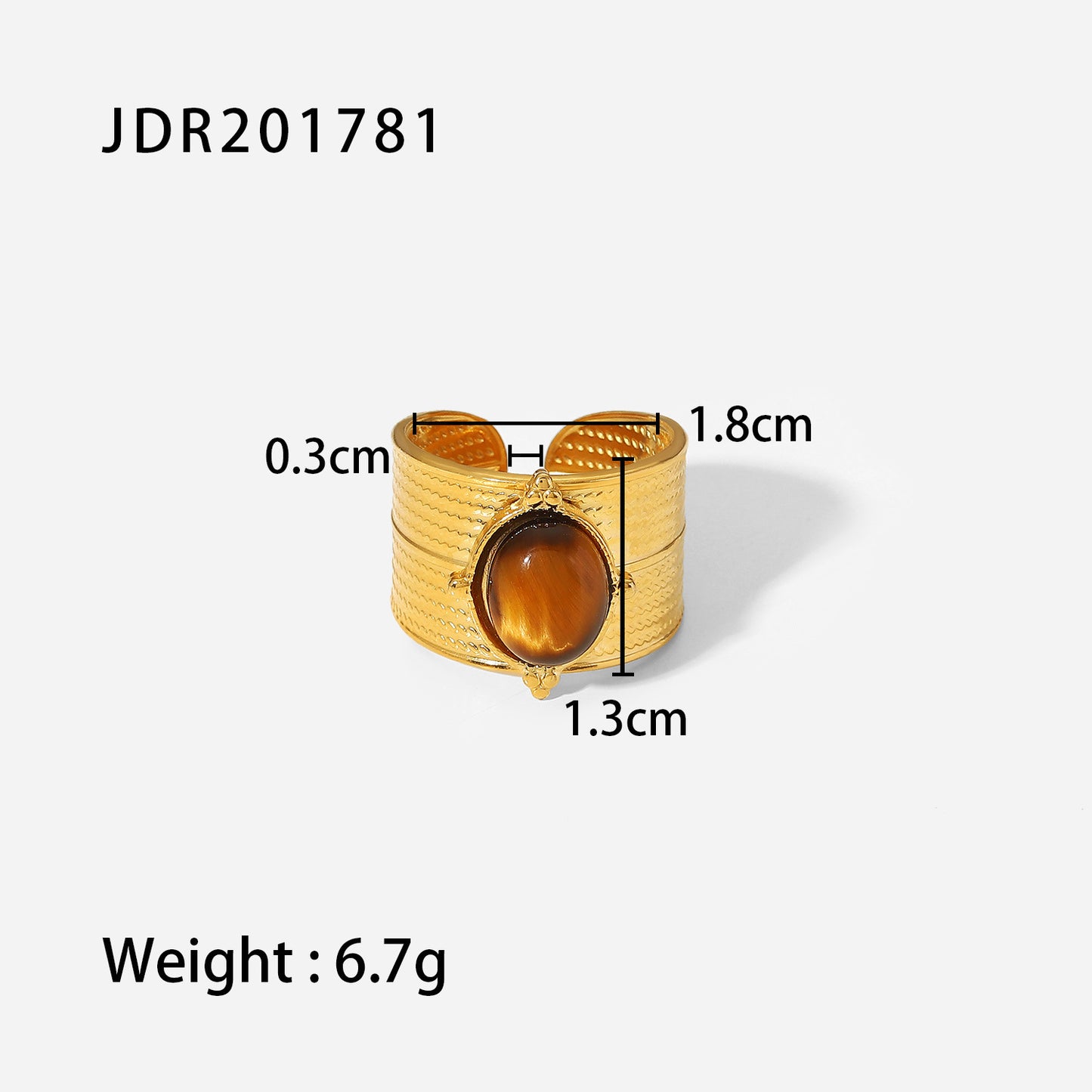 D廠【JDR201781,JDR201781-S】不銹鋼18k金復古高品質珠寶戒指23.06.W3