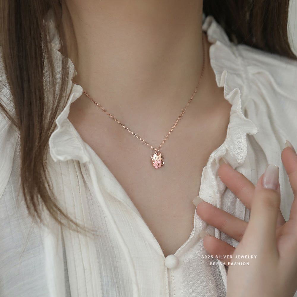 C廠 S925純銀｜時尚小貓項鍊 批發 折扣@洽客服 25.01.W4「A4918」