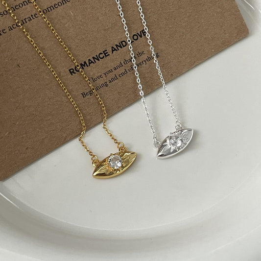 C2廠 韓系限量款惡魔之眼單鑽S925純銀項鍊批發 折扣@洽客服 26.03.W3「XSN3386」