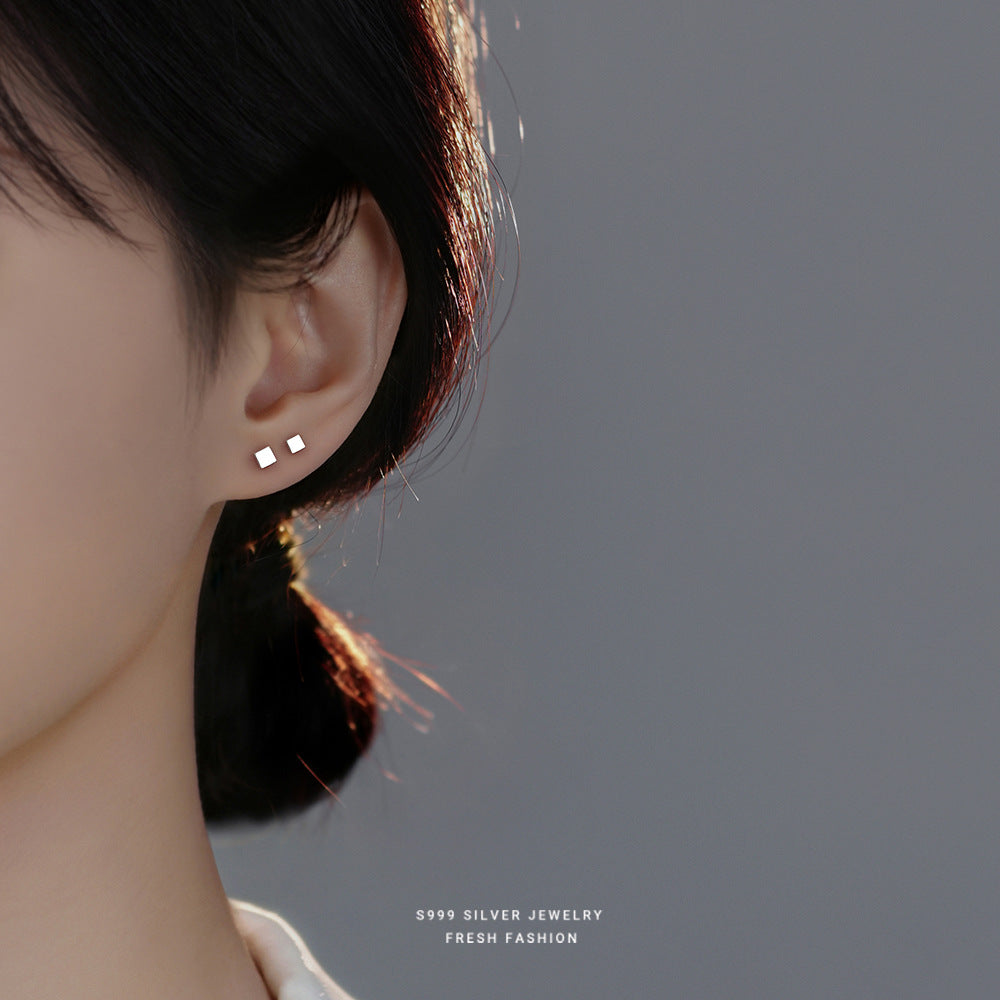 C廠 韓國韓版簡約小巧S999足純銀耳環 批發 折扣@洽客服 25.10.W3「CE065」