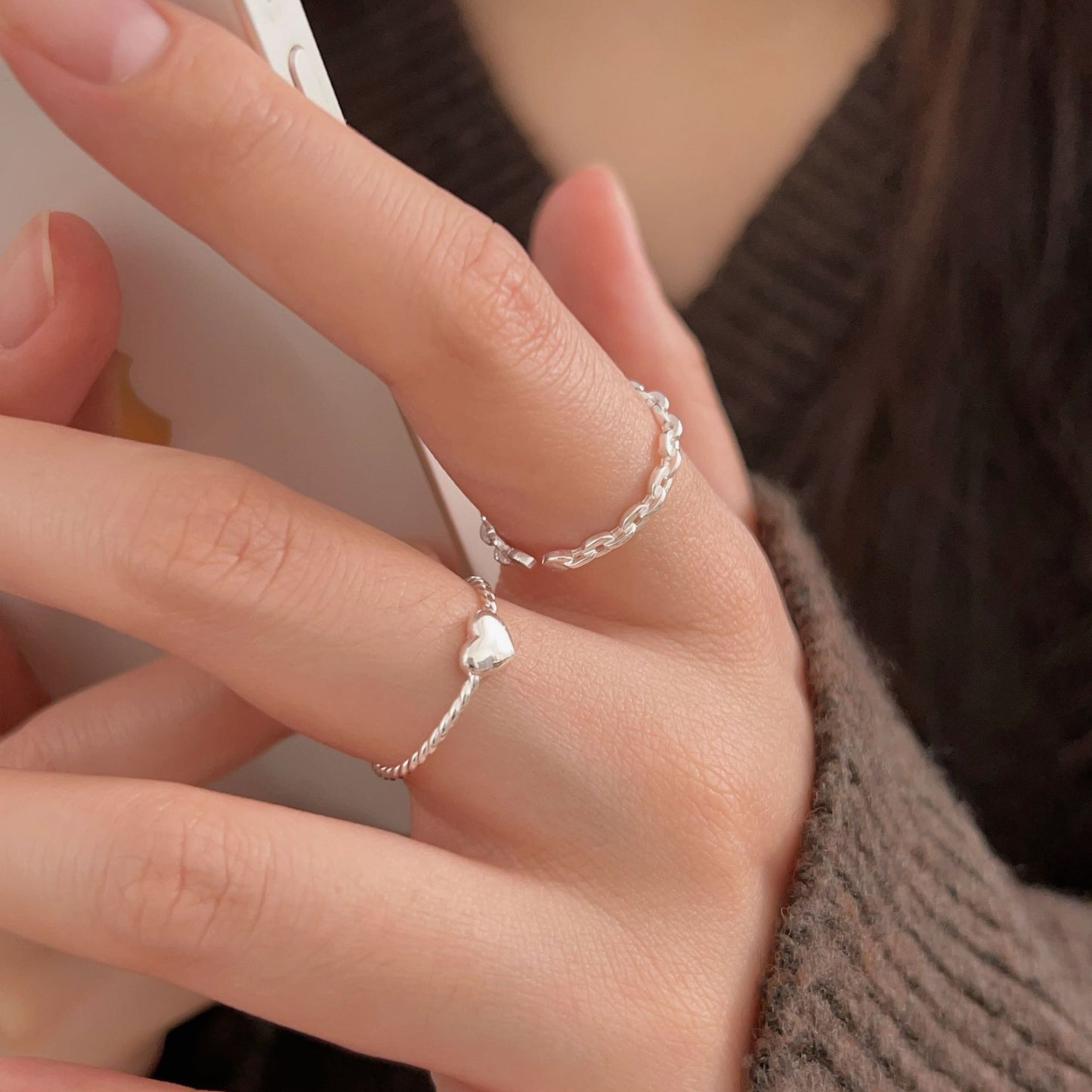 C3廠 韓國韓版愛心S925純銀戒指 批發 折扣@洽客服 26.04.W3「HJZ457 HJZ458」