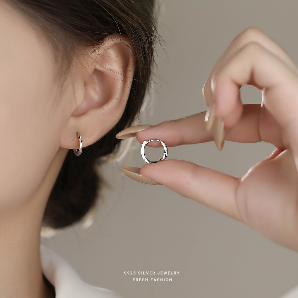 C廠 韓國韓版莫比烏斯環S925純銀耳環 批發 折扣@洽客服 25.12. W2「E5871」