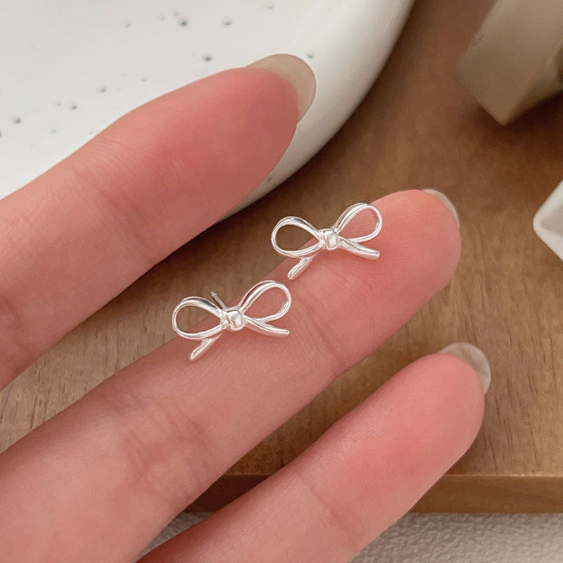 C3廠 韓國韓版蝴蝶結S925純銀耳環 批發 折扣@洽客服 25.11.W1「ES064-1」