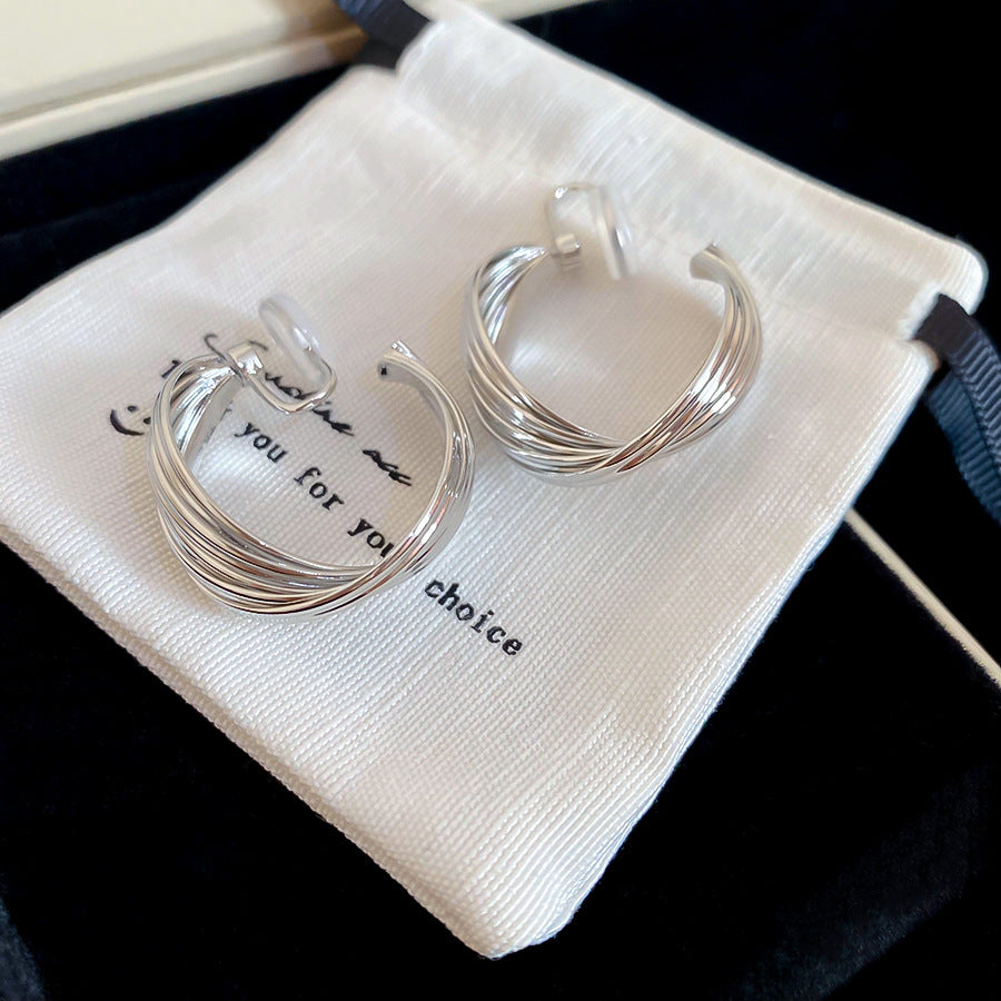 A2廠 韓國韓版扭曲圓形蚊香盤銀針耳環 批發 折扣@洽客服 25.10.W5「HE28781」