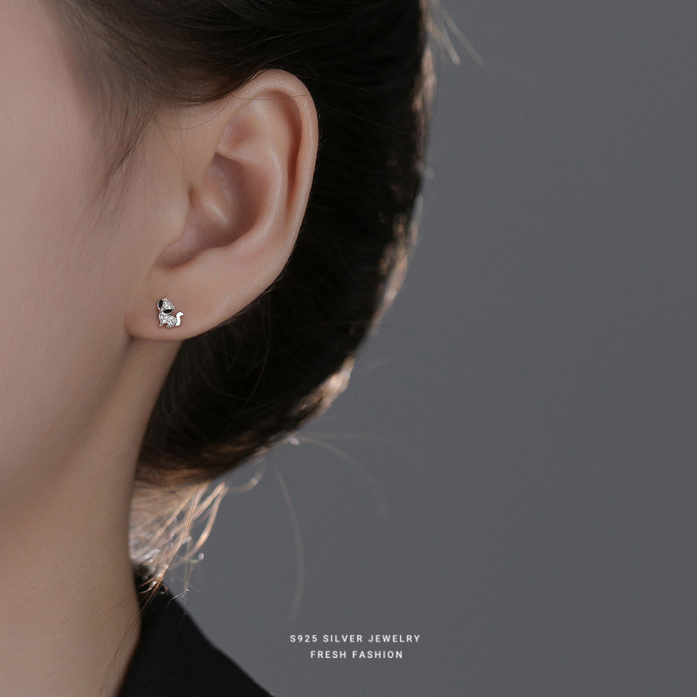 C廠 韓國韓版甜酷風狐狸S925純銀耳環 批發 折扣@洽客服 25.12.W1「E5843」