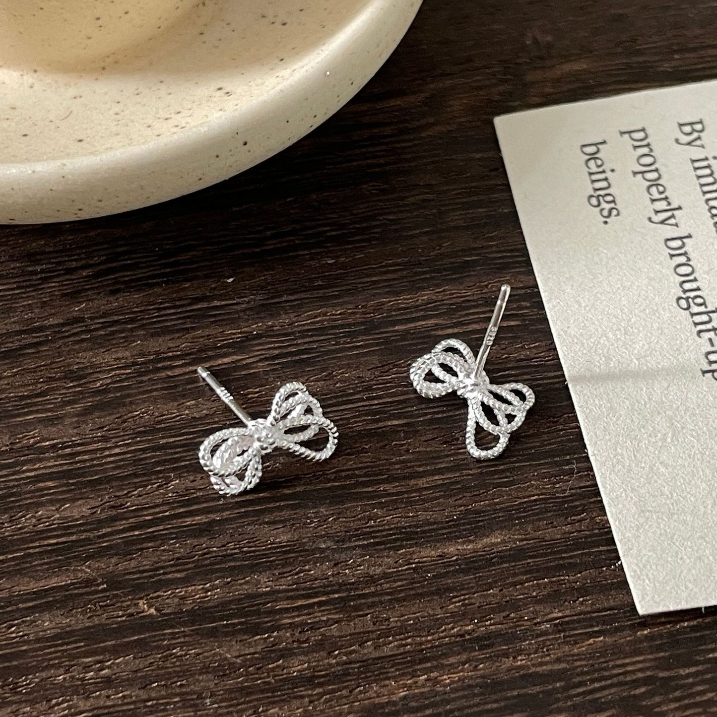 C2廠 韓系限量款鏤空蝴蝶結S925純銀耳環批發 折扣@洽客服 26.03.W3「XSE2429」