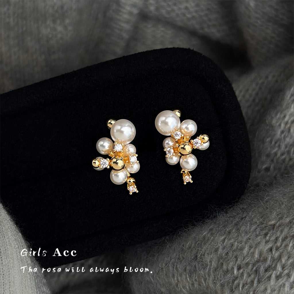 A廠 日韓款鋯石珍珠煙火銀針耳環 批發 折扣@洽客服 25.11.W4「6553」