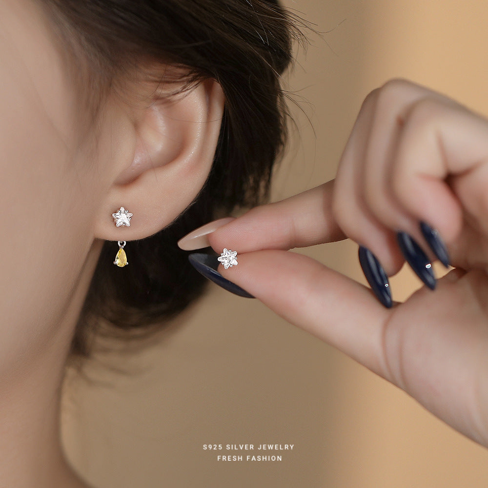 C廠 韓國韓版五角星流蘇水滴S925純銀耳環 批發 折扣@洽客服 24.11.W2「E5756」
