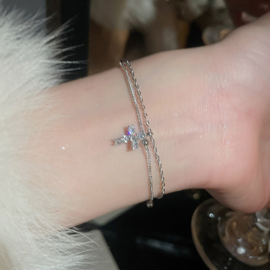 A2廠 韓國韓版鋯石十字架星星手鍊 批發 折扣@洽客服 26.01.W1「HB5030 HR2856」