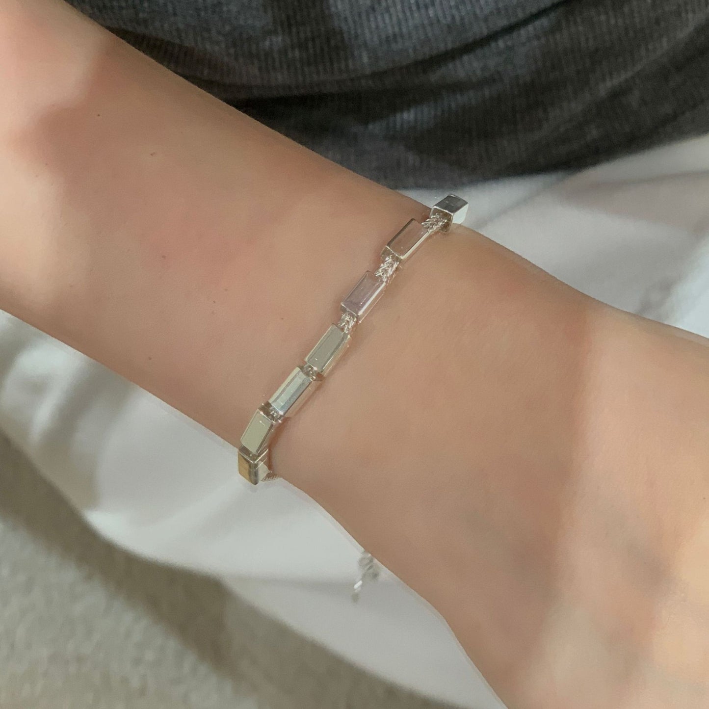 C2廠 韓國韓版質感方形S925純銀手鍊 批發 折扣@洽客服 25.11.W1「SB4230」