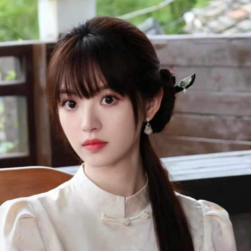 A2廠 韓國韓版鑲鑽樹脂花朵葫蘆銀針耳環批發 折扣@洽客服 26.04.W4「HE32376」