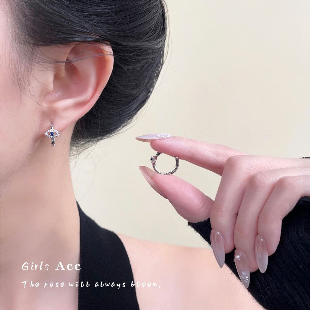 A廠 日韓款氣質鋯石眼睛耳環 批發 折扣@洽客服 26.01.W1「6968」