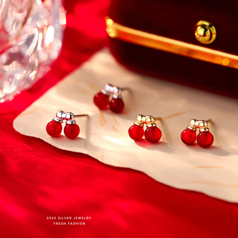 C廠 S925純銀｜ 櫻桃耳環 批發 折扣@洽客服 26.01.W2「E6058」
