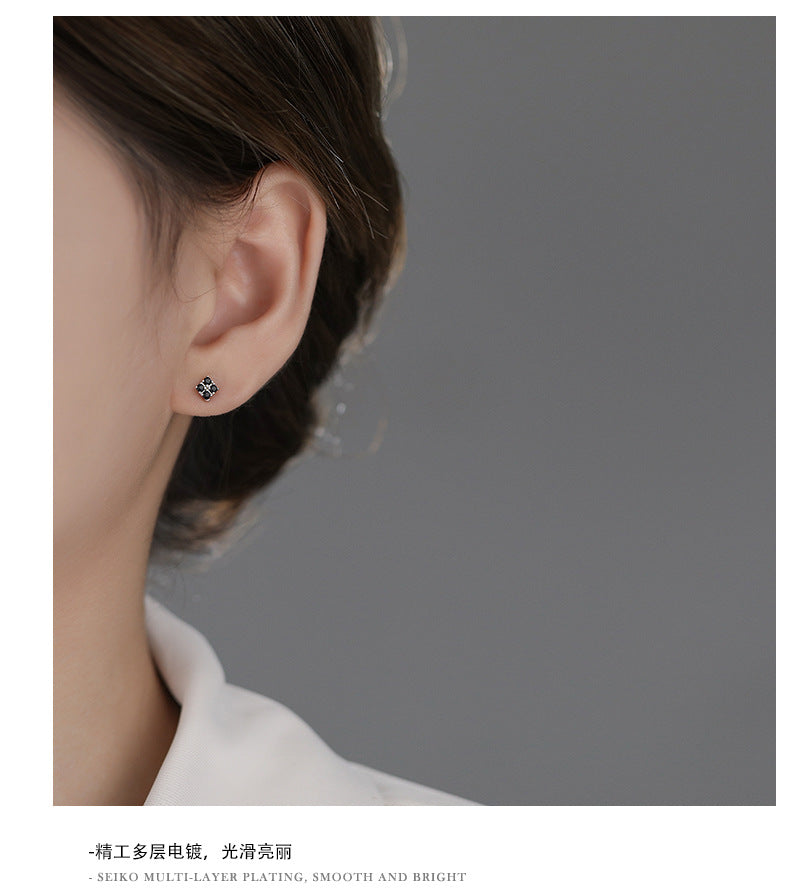 C廠 韓國韓版鋯石方塊S925純銀耳環 批發 折扣@洽客服 26.01.W1「E6000」