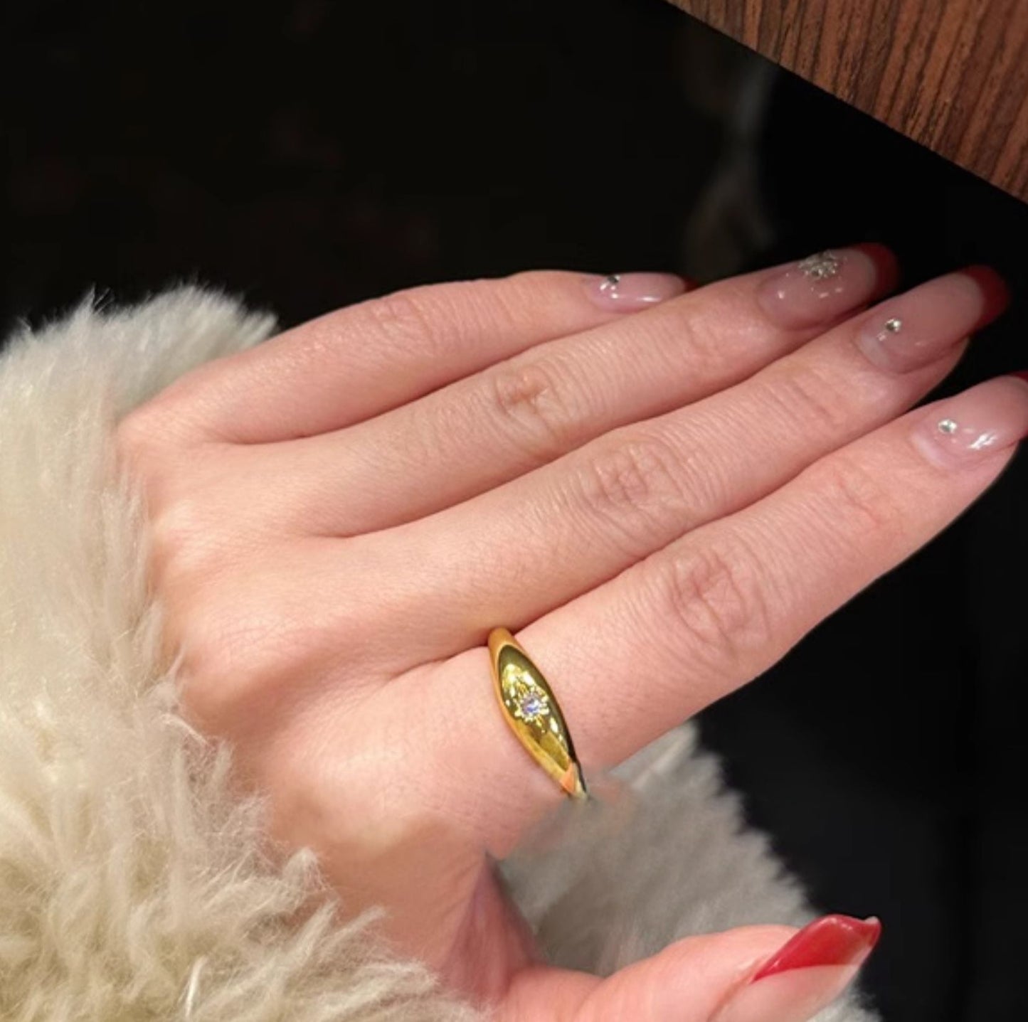 A2廠 韓國韓版鋯石光面幾何圓形開環戒指 批發 折扣@洽客服 25.11.W3「WR472」