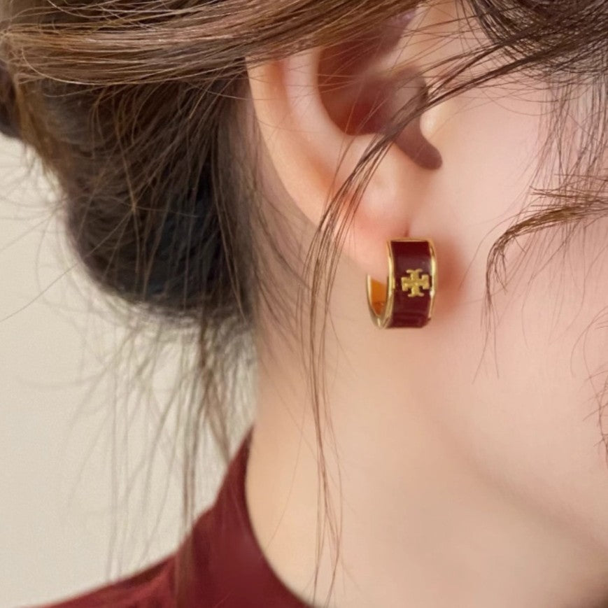 A2廠 日韓款滴油十字架圓形電鍍18k金銀針耳環 批發 折扣@洽客服 25.11.W4「WE4944」