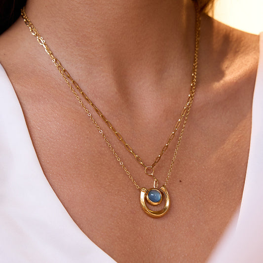 B廠 歐美款 馬術系列馬蹄 鈦鋼鍍18K金項鍊 批發 折扣@洽客服 25.10.W5「JDN0306075 JDN0306076 」