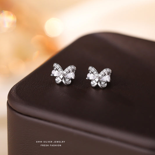 C廠 韓國韓版時尚精緻蝴蝶S999純銀耳環 批發 折扣@洽客服 24.11.W2「E5770-999」