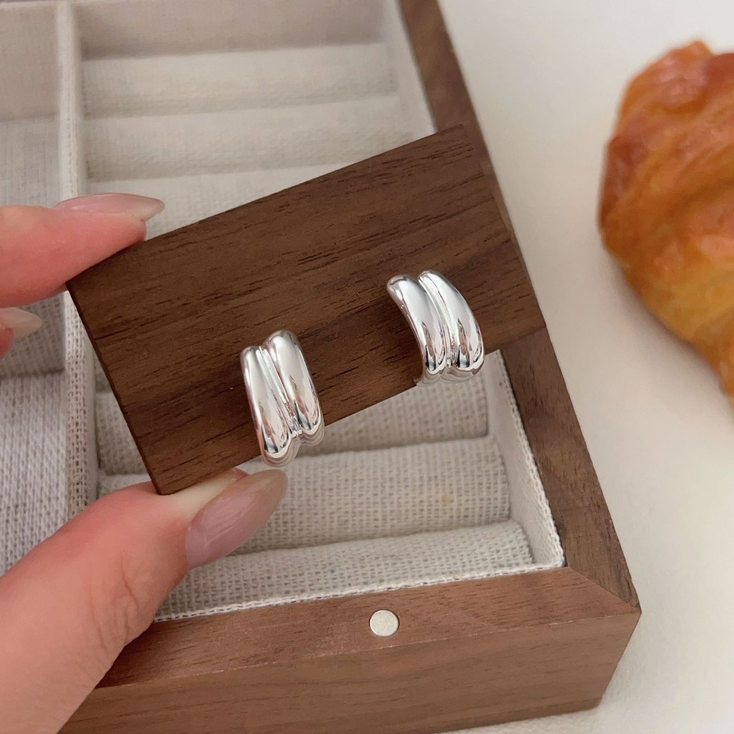 C3廠 韓國韓版幾何S925純銀耳環 批發 折扣@洽客服 25.12.W2「hes099-1」