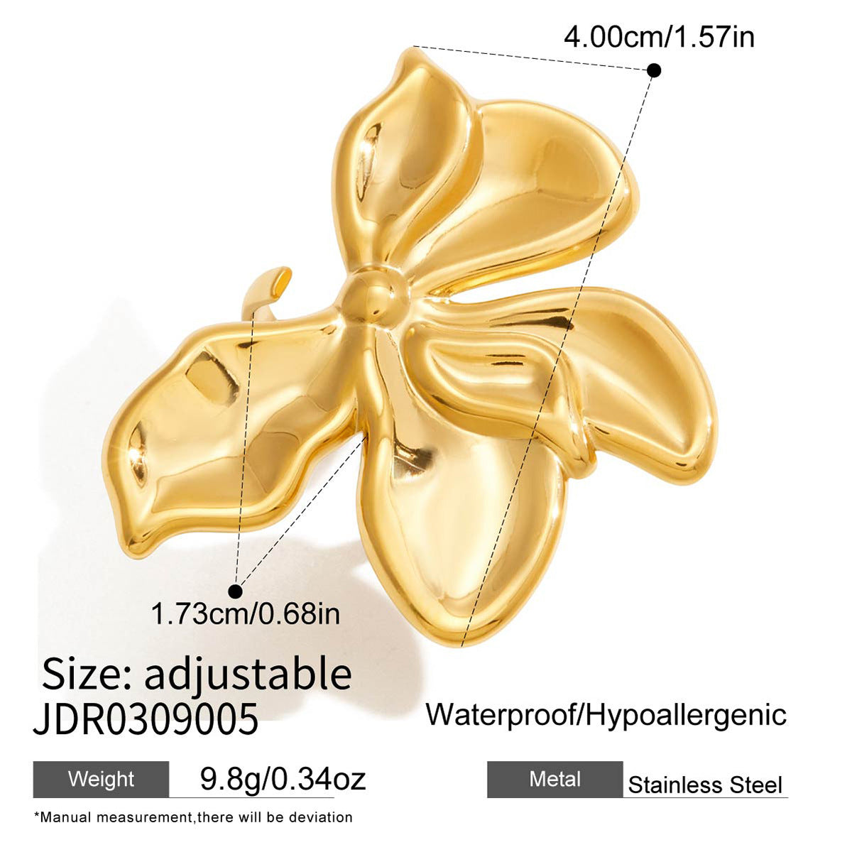 B廠 歐美款MICHELLE 開口鈦鋼鍍18K金戒指 批發 折扣@洽客服 25.12.W3 「JDR0309005」