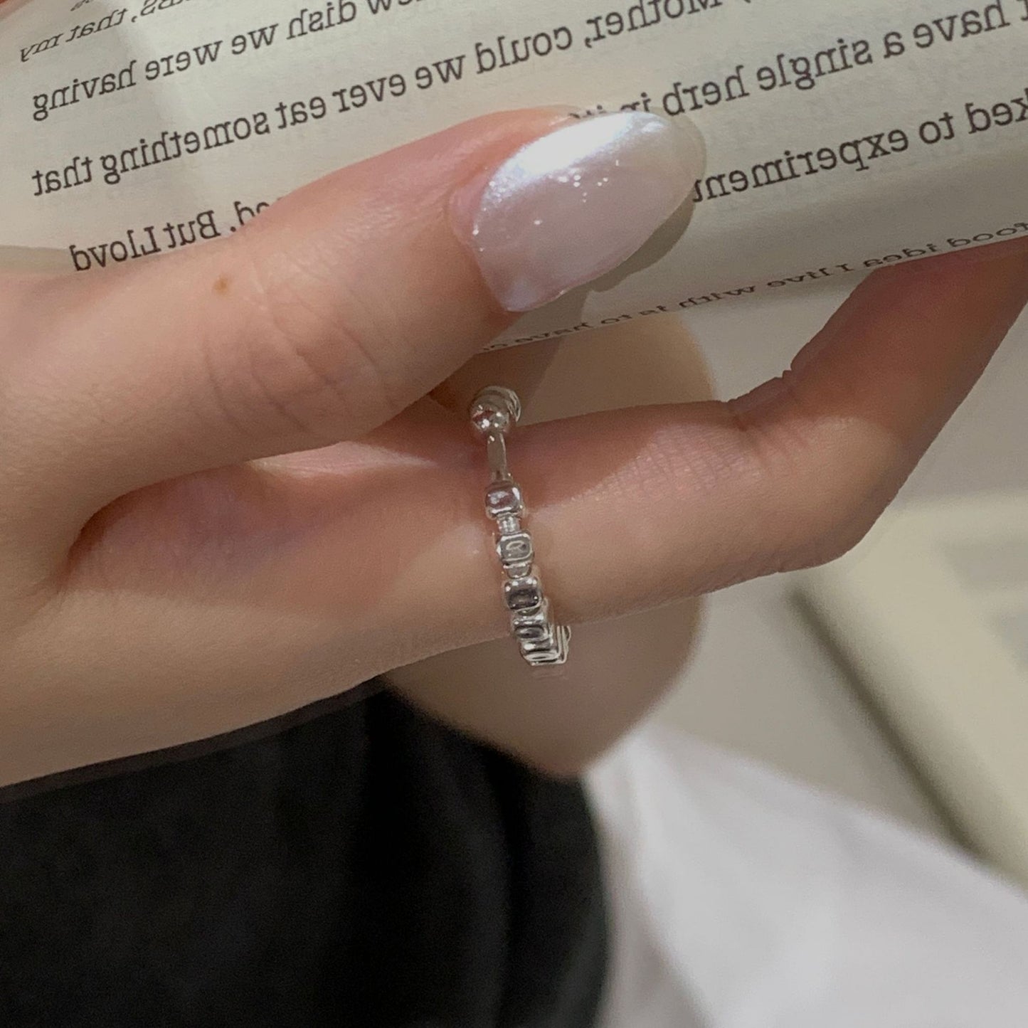 C2廠 韓國韓版復古幾何珠珠S925純銀戒指 批發 折扣@洽客服 25.11.W3「SR1444」