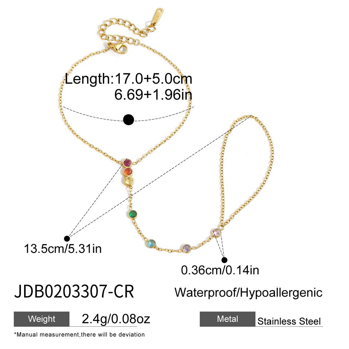 B廠 歐美款  GEME 鈦鋼鍍18K金手鍊26.06.W4「JDB0203307」