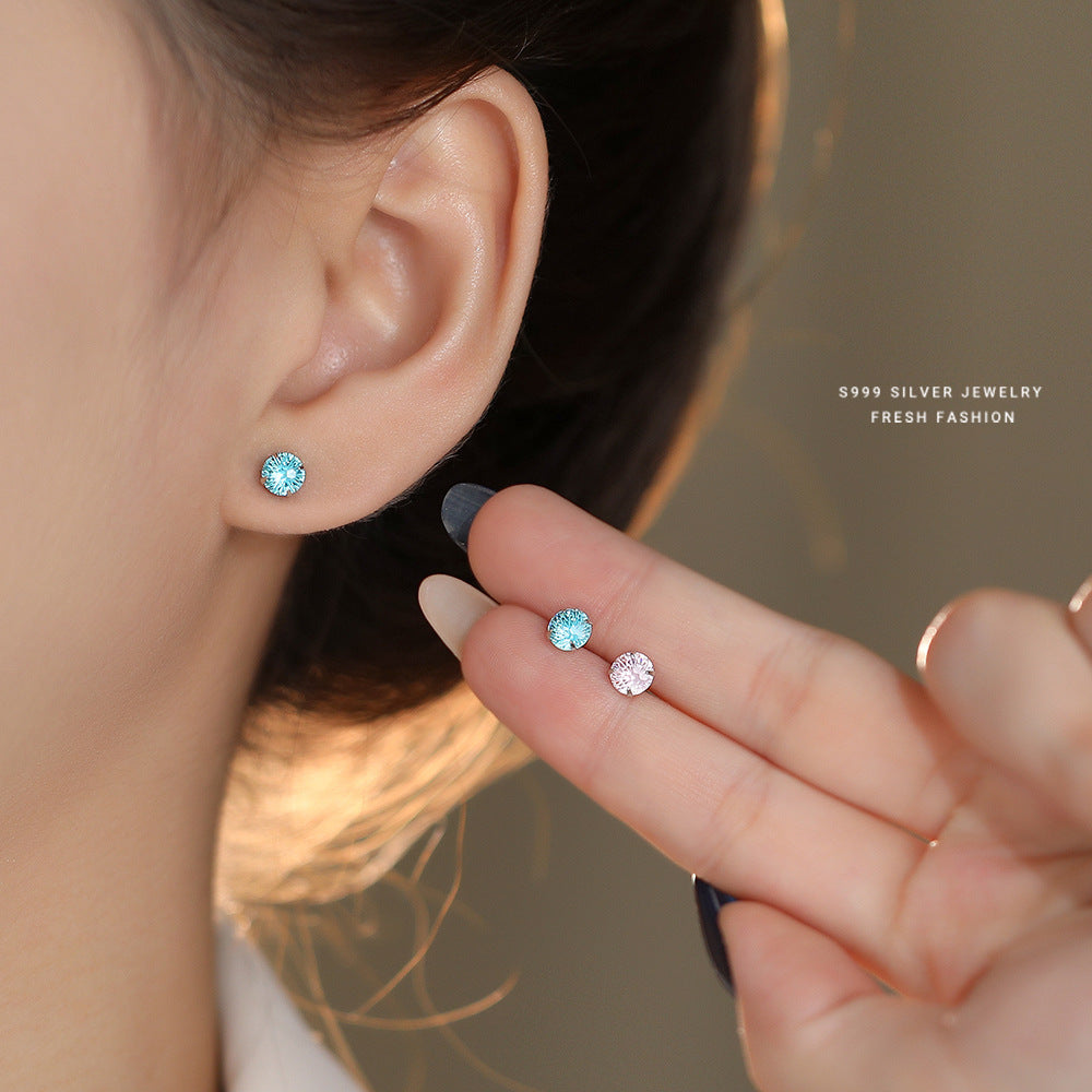 C廠 韓國韓版四爪煙火切S999純銀耳環 批發 折扣@洽客服 24.11.W2「E5754」