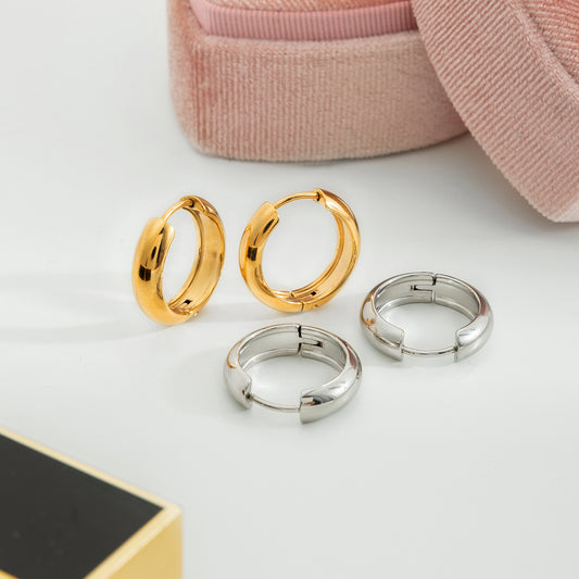 B廠 歐美款 AURORA 鈦鋼鍍18K金耳環 批發 折扣@洽客服 25.12.W1「JDE0305070」