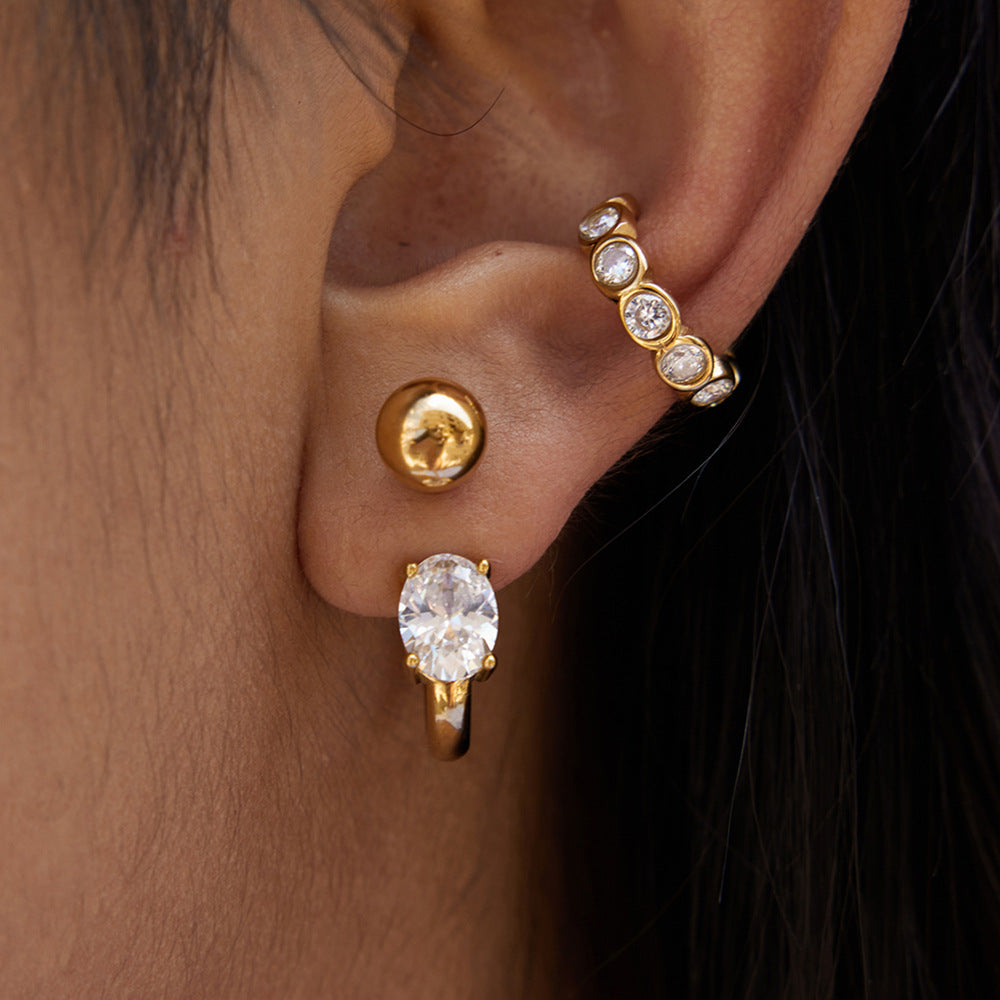 B廠 歐美款 MADISON 鈦鋼鍍18K金耳骨夾 批發 折扣@洽客服 25.11.W2 「JDE0307049」