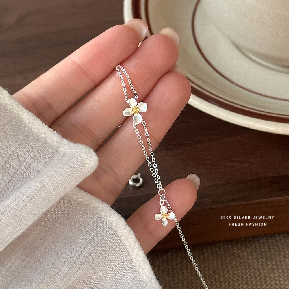 C廠 韓國韓版森林系梔子花S999純銀手鍊「L1260」