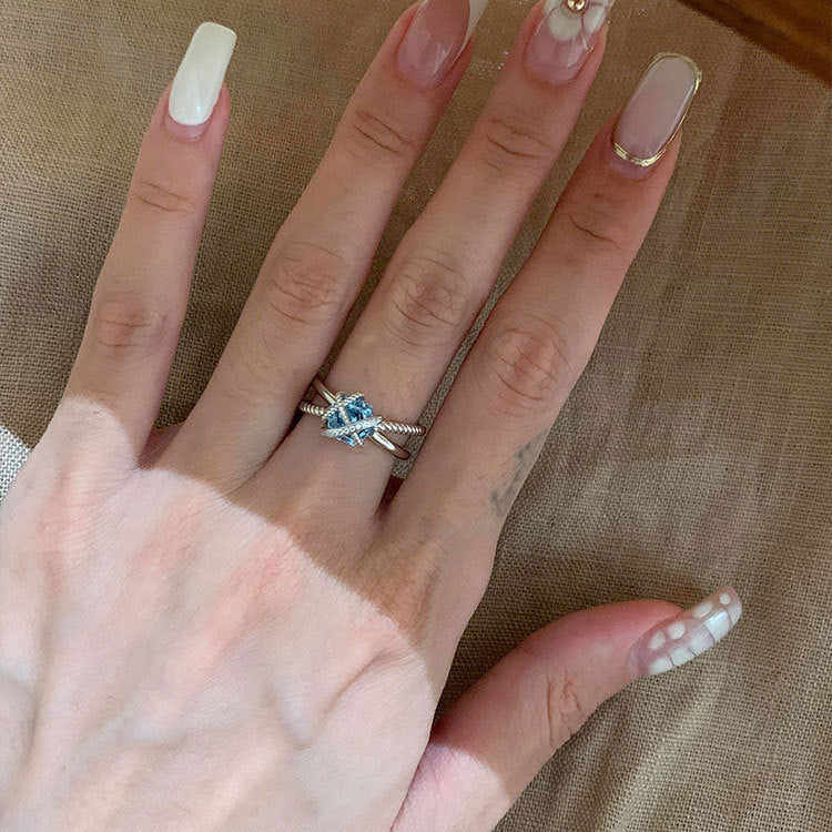 A2廠 韓國韓版鋯石交叉開口戒指 批發 折扣@洽客服 25.12.W2「WR510」