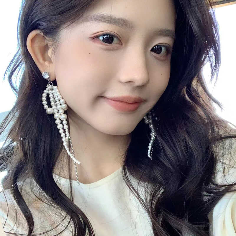 A2廠 韓國韓版蝴蝶結流蘇珍珠銀針耳環 批發 折扣@洽客服 25.11.W2「HE29123」