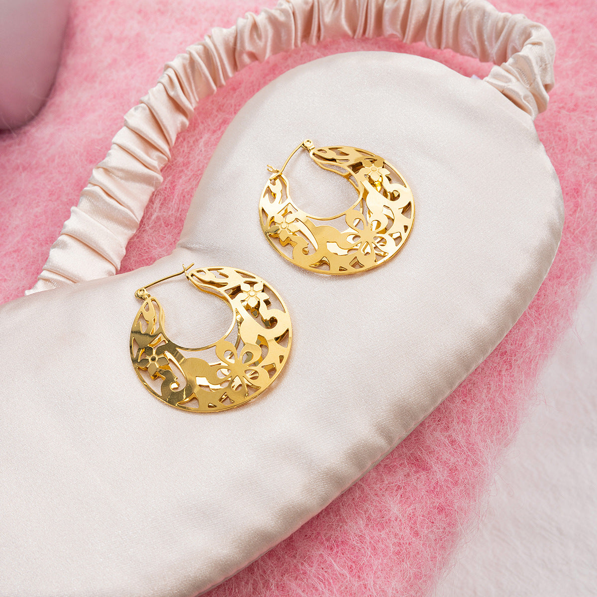 B廠 歐美款 GIANNA 鈦鋼鍍18K金耳環 批發 折扣@洽客服 25.11.W2 「JDE0207029」