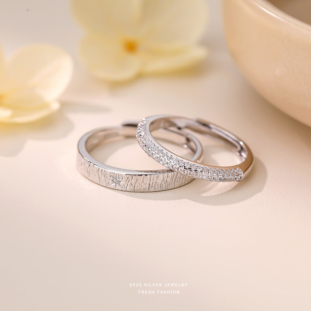 C廠 韓國韓版滿天星情侶S925純銀戒指 批發 折扣@洽客服 25.11.26「K2416 K2417」