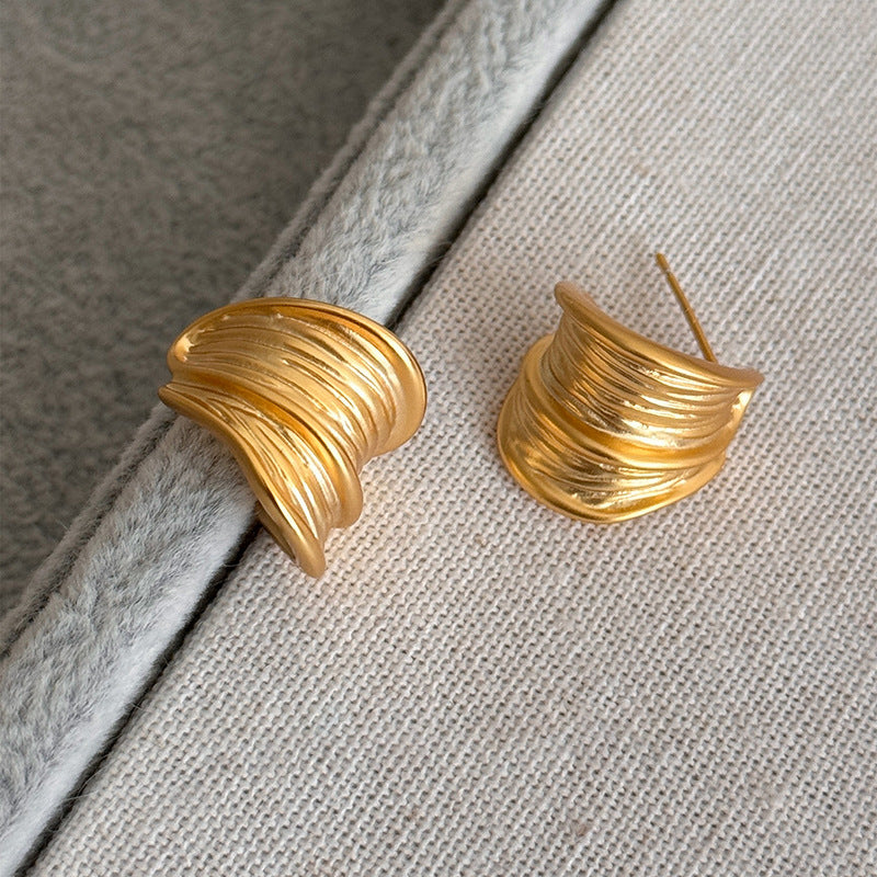 A2廠 韓國韓版拉絲C型金屬銀針耳環 批發 折扣@洽客服 25.12.W4「HE29765」