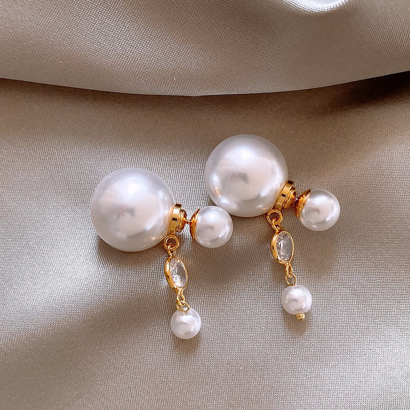 A2廠 韓國韓版鋯石珍珠流蘇耳環  批發 折扣@洽客服 26.01.W1「HE26721」