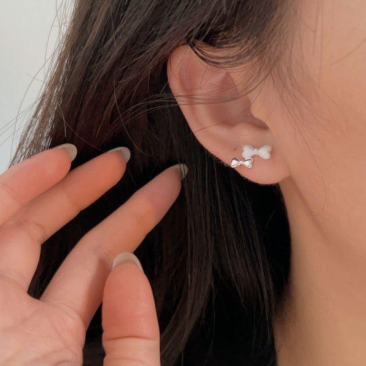 C3廠 韓國韓版蝴蝶結S925純銀耳環 批發 折扣@洽客服 25.11.W1「es171」