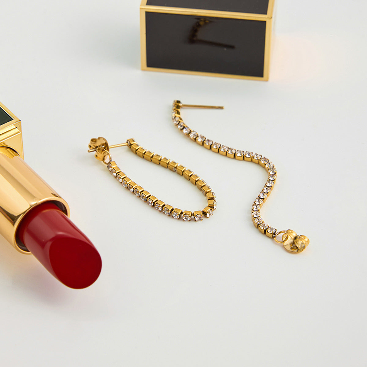 B廠 歐美款 ZOE 鈦鋼鍍18K金耳環 批發 折扣@洽客服 25.11.W2 「JDE0307061」