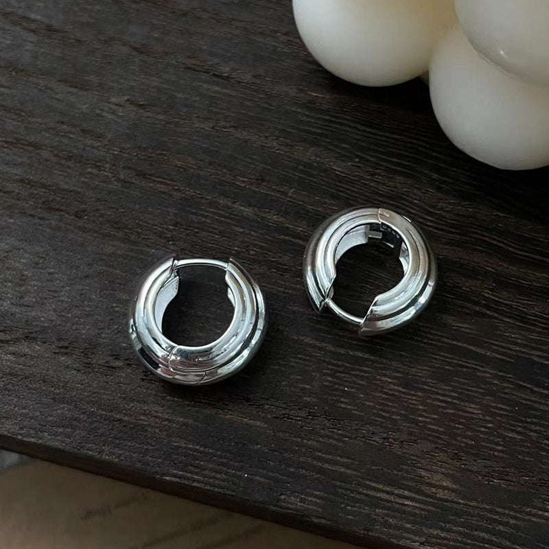 C2廠 韓國韓版多環圈S925純銀耳環 批發 折扣@洽客服 25.10.W5「SE2494」