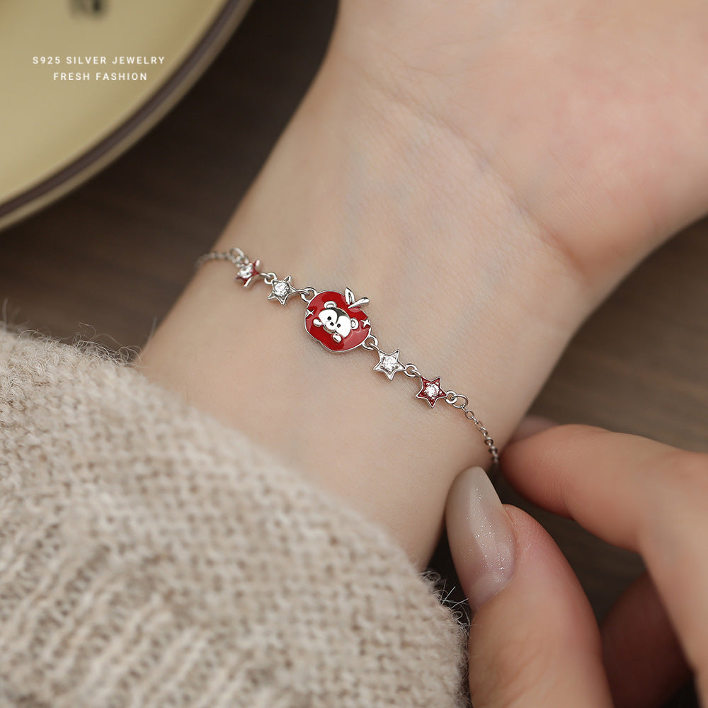 C廠 S925純銀｜韓國韓版紅蘋果手鍊 26.02.W1「YL0149」