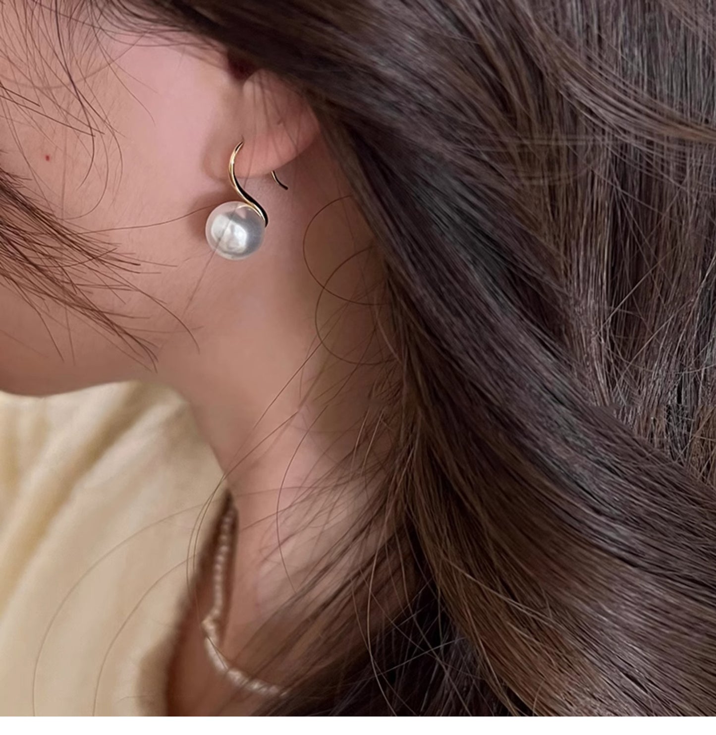 A2廠 韓國韓版灰色珍珠圓形銀針耳環 批發 折扣@洽客服 25.11.W2「HE29106--2」