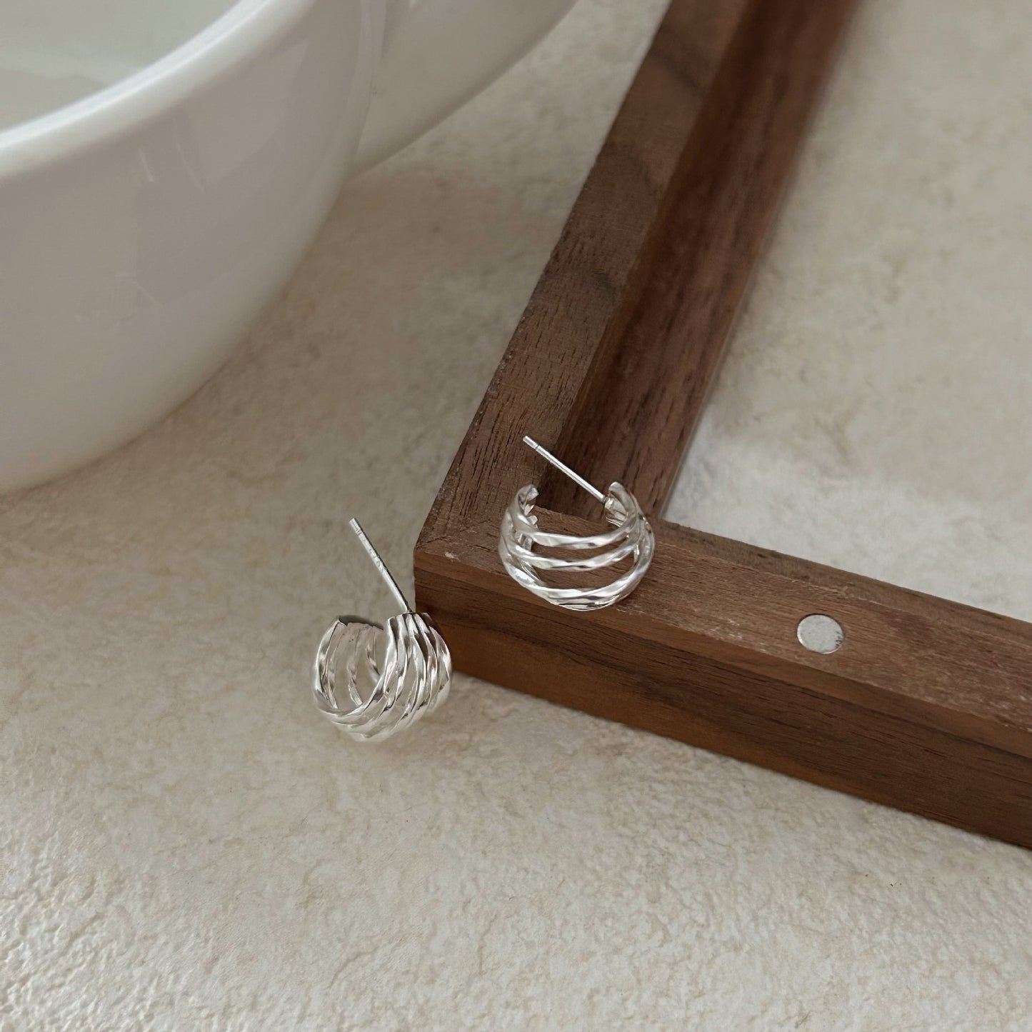 C3廠 韓國韓版S925純銀｜幾何多層C型耳環 批發 折扣@洽客服 26.02.W3「ES162」