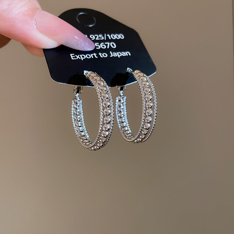 A2廠 韓國韓版金屬感幾何圓鏤空銀針耳環 批發 折扣@洽客服 25.10.W5「HE28878」