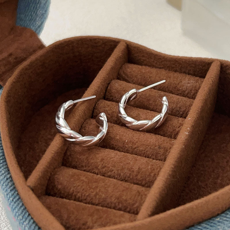 C3廠 韓版重工菱格S925純銀耳環 批發 折扣@洽客服 25/11.W4「HES022-1」