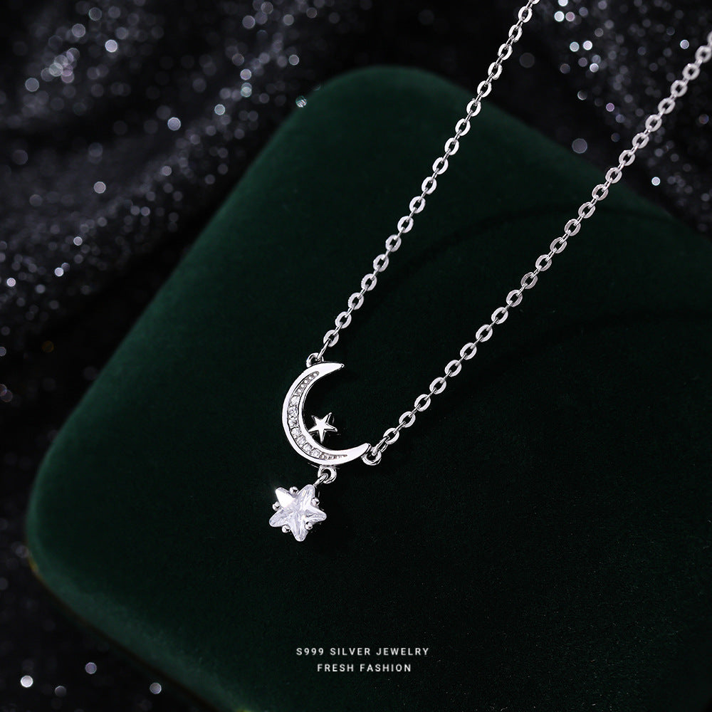C廠 韓國韓版星月S999純銀項鍊 批發 折扣@洽客服 25.10.W3「A2948」